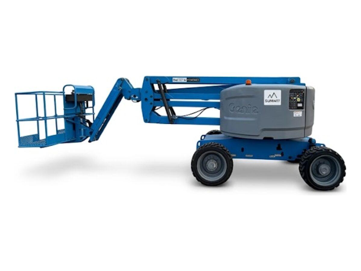 Genie Z-45/25J articulating boom lift in side profile with the boom lowered, ready for delivery across the Phoenix valley