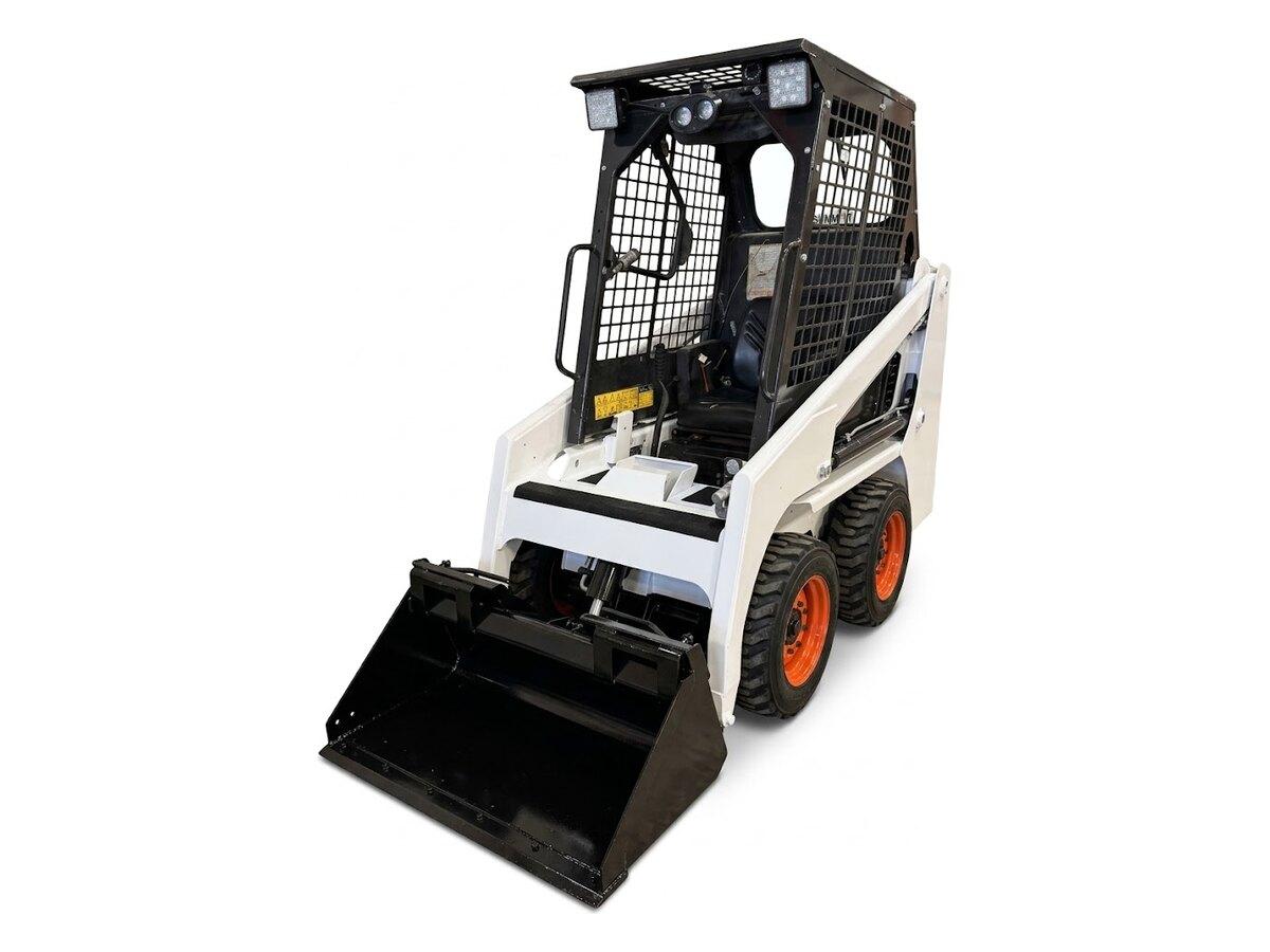 Bobcat S70 700 lb skid steer with the bucket lowered, delivered to backyards and job sites across the Phoenix valley