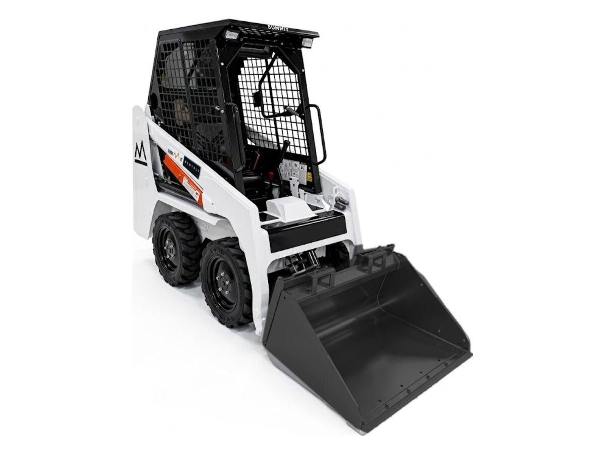 Bobcat S70 mini skid steer with a black 36 in bucket for landscaping and grading in Phoenix, AZ