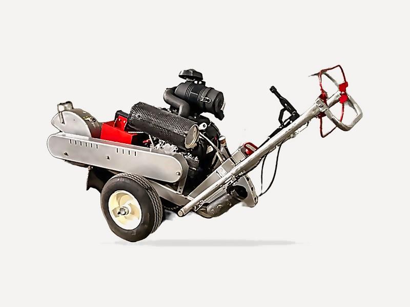 Dosko 620-20HE walk behind stump grinder with the handlebar raised, for rent in Phoenix, AZ