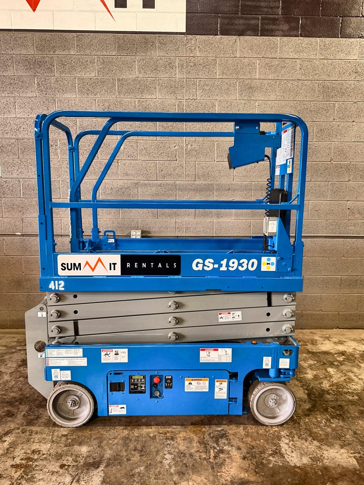2021 Genie GS-1930 19 ft electric scissor lift for sale from Summit Rentals in Phoenix, AZ